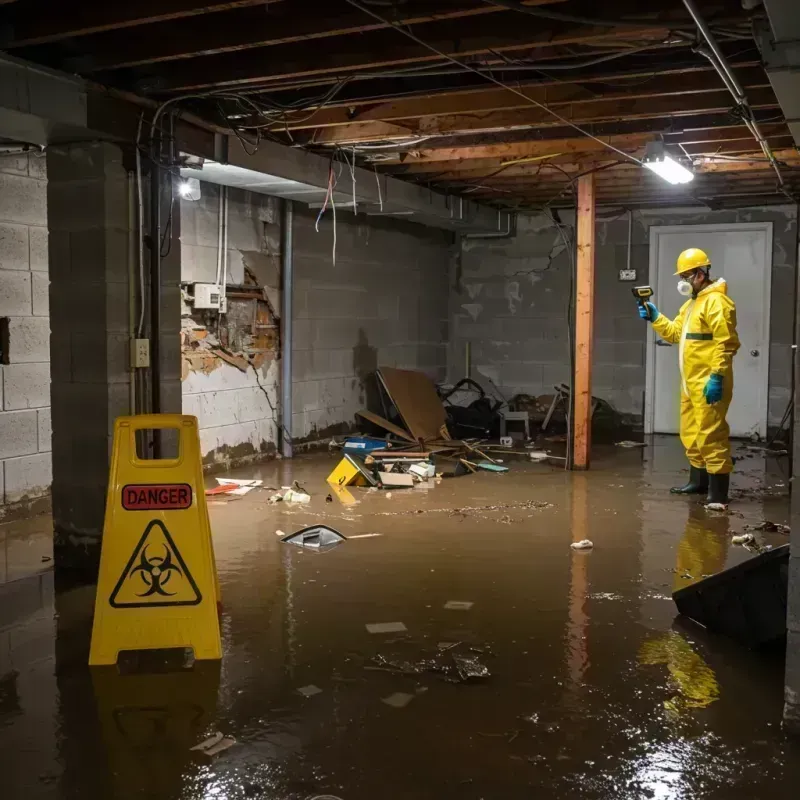 Flooded Basement Electrical Hazard in Kildeer, IL Property